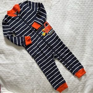 NEW Little Me 100% Cotton Zip-Up Romper With Bulldozer Size 18 months